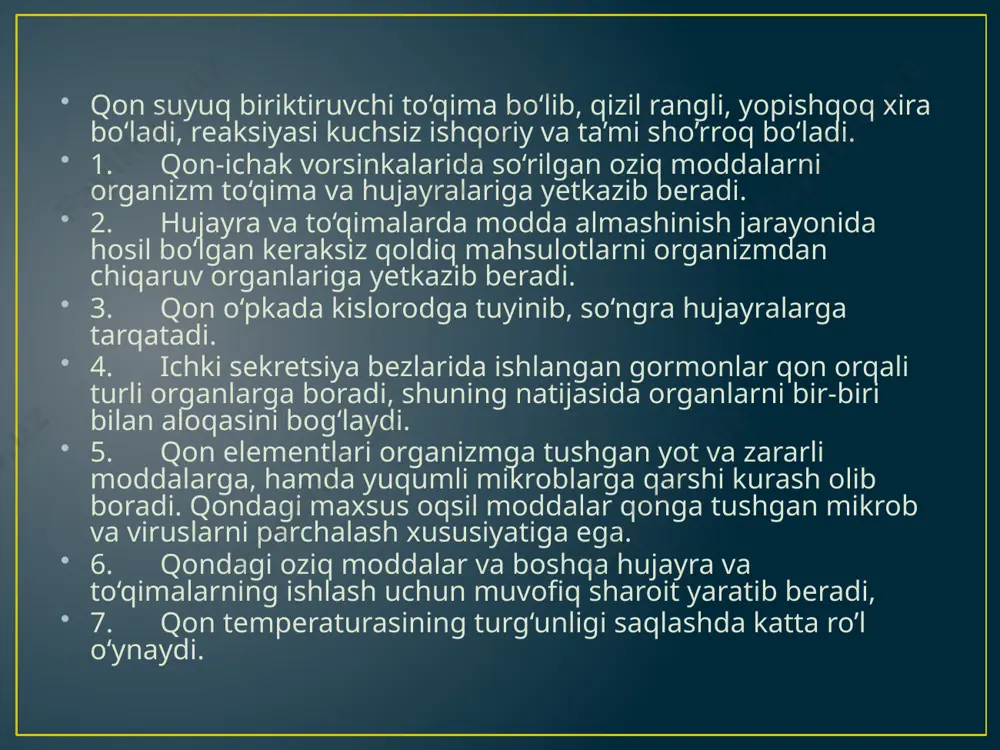 qon vazifalari va xususiyatlari - Page 4