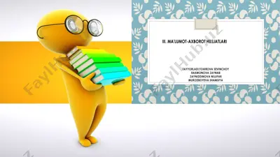 ma'lumot axborot hujjatlari — PPTX