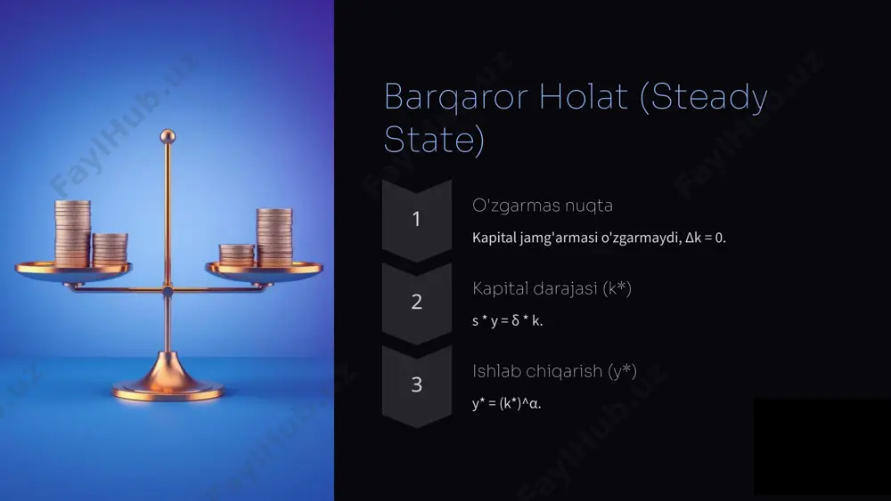 neoklassik iqtisodiy o'sish modeli (solow modeli) - Page 5