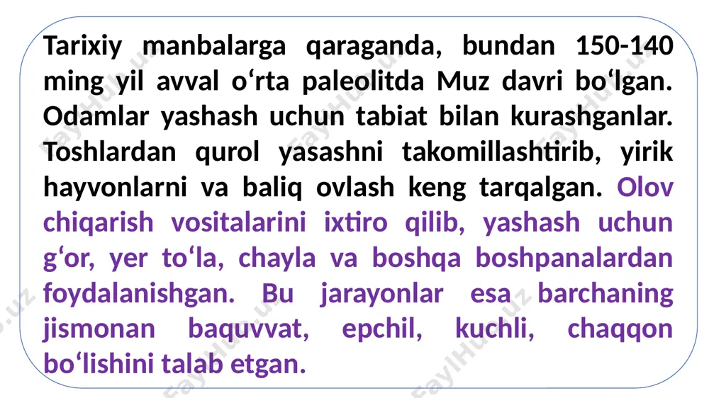 aham ko‘radilar”, deb yozib qoldirgan tarixdan ma’lumki, dastlab amudaryoning o‘ng qirg‘og‘idagi yerlar turon, chap qirg‘og‘idagi yerlar esa eron, deb yuritilgan. miloddan oldin ahamoniylar saklar va massagetlarning yerlariga hujum qilib turgan. eron shohi kir sak va massagetlarga qarshi urushib 529 yilda mag‘lubiyatga uchragan. gerodotning «tarix» kitobida massagetlar malikasi to‘marisning eron shohi kir bilan olib borgan jang voqealari tasvirlangan. jangda to‘maris g‘olib chiqib, kirning boshini olib, qon bilan to‘ldirilgan meshga solib: «sen umr bo‘yi qonga to‘ymading. o‘z ontim bo‘yicha seni qon bilan sug‘ordim», deydi. o‘sha davrlarda to‘maris kabi ayollardan sarkardalar chiqqan va janglarda har tomonlama kuch ko‘rsatgan. polienning “harbiy hiylalar” asarida saklarga qarshi doroning bosqinchilik yurishi to‘g‘risida ma’lumotlar bor. bu asarda saklar qahramoni shiroqning vatanparvarligi va jasorati ibrat sifatida ko‘rsatilgan. markaziy osiyo xalqlarining ijtimoiy tuzumi, madaniyati haqidagi ma’lumotlar xitoy manbalarida ham uchraydi. miloddan avvalgi 138 yilda markaziy osiyoga kelgan xitoy elchisi - syuan tzyan o‘zining “tarixiy bitiklar” kitobida qiziqarli ma’lumotlar qoldirgan. xitoy …