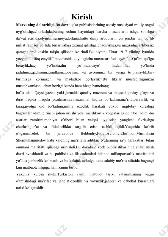 roy, ufa, orenburg, qozon singari shaharlarda nashr etilgan gazeta va jurnallar bilan tanishish, ayniqsa, fitratning “munozara”, “sayyoh hind qissasi” singari asarlarini mutolaa etish boʻlajak yozuvchining dunyoqarashida inqilobiy oʻzgarishlarni vujudga keltirdi. u amirlik tuzumining chiriganini, mamlakatni boshqarish usulini yangilash, demokratik islohotlar oʻtkazish va xalq ommasini maʼrifatlashtirish zarurligini sezdi. sadriddin ayniy ana shu tarzda yosh buxoroliklar harakatiga kelib qoʻshildi va oʻzbek jadid adabiyotining yorqin namoyandalaridan biriga aylandi. sadriddin ayniy oʻsmirlik yillarida turmush tebratish uchun jismoniy mehnat bilan koʻproq shugʻullangan boʻlsa, ijtimoiy ongida roʻy bergan oʻzgarishlar tufayli keyinchalik aqliy mehnat yordami bilan kun kechira boshlaydi. chunonchi, u tatar maktabida tarjimon boʻlib xizmat etadi. shu asnoda muayyan malaka hosil qilgan sadriddin ayniy doʻsti mirza abdulvohid bilan birga uning hovlisida maktab ochadi. 1909 yilda esa “tazhib us-sibiyon” (“bolalar tarbiyasi”) degan oʻqish kitobini yaratadi. yosh muallimning bu dastlabki pedagogik ishlari oʻsha davr uchun katta voqea boʻlgani sababli qattiq qarshilikka uchraydi.imtihonlar boshlangan pallada, – deb yozadi u …