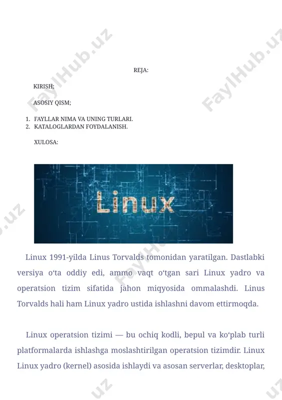 dastrorlar, linux yadrosini o'zgartirib, uchlarining o'ziga xos qo'shimcha xususiyatlarni qo'shish orqali foydalanuvchilarga ko'plab imkoniyatlar taklif etishadi. linux operatsion tizimini yaxshilash va yangilanishlar davom etadi. bu tizimning yuqori darajadagi ochiq manba va boshqaruv uslubi jamiyat tomonidan kuzatib boriladi. linux serverlarda, superkompyuterlarda, mobil qurilmalarda, iot qurilmalarida va boshqa turdagi qurilmalarda ommalashib bordi. linuxning yaratilish tarixiga nazar tashlasak ochiq manbali dasturchilar jamiyati tomonidan katta yordamlar berilgani, uni yuqori darajali, xavfsiz va ishonchli operatsion tizim qilganligini ko’ramiz. linux operatsion tizimining boshqa operatsion tizimlardan farqi. 1. ochiq manba: linux ochiq manbali hisoblanadi, ya'ni u yuqori darajada o'zgartirilishi va ularda ishlagan kodlarni o'zgartirish imkoniyatiga ega bo'lgan. bu, foydalanuvchilarga tizimni o'z xohishiga ko'ra shakllantirish va uni barcha talablariga moslashtirish imkoniyatini beradi. 2. qo'llab-quvvat: linux keng qo'llab-quvvatlangan operatsion tizim hisoblanadi. uning o'zaro moslashuvchanlik va o'zgartirilishi osonlik qilish uchun yuqori darajada qo'llab-quvvatlangan jamiyat mavjud. bu, linux operatsion tizimining yangilanishi va muammolar yechilishi uchun tezlik bilan to'g'ri ishlar olib borishini …