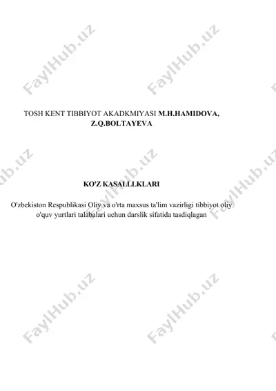 ko'z kasalliklari — DOCX