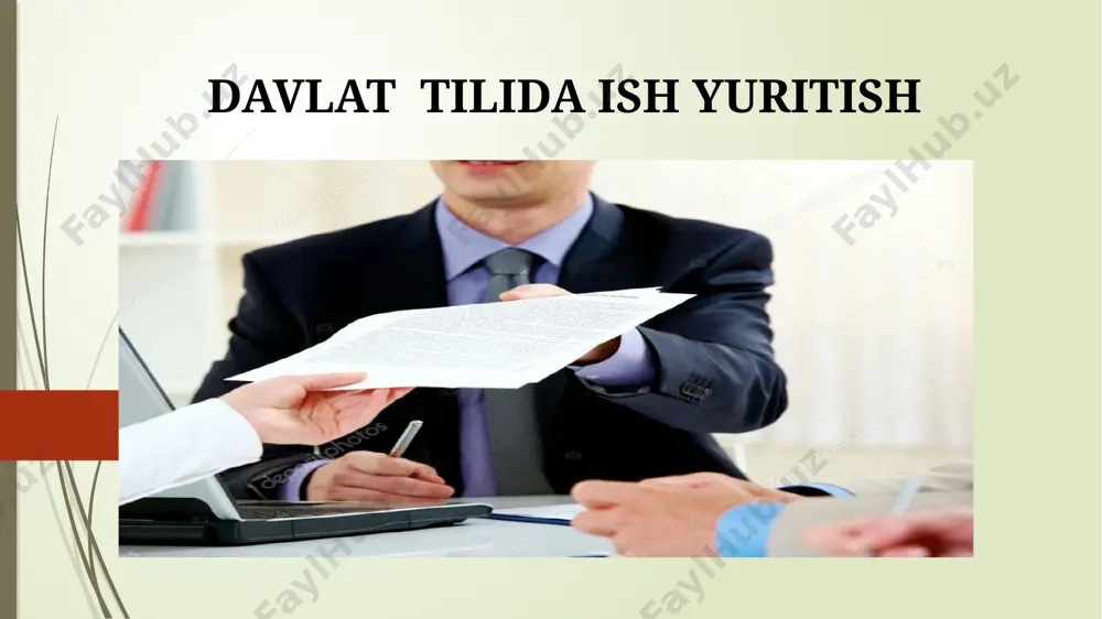 . o‘zbekiston vazirlar mahkamasi 1994-yil 18-avgustda 424-son qaror qabul qildi. qaror tom ma’nodagi hujjatchilikni shakllantirish va rivojlantirish yo‘lida muhim qadam bo‘ldi. 1999- yil 29-martda 140-son qaroriga ilova qabul qilinib, unda ish yuritish va ijro nazoratini tashkil etish bo‘yicha namunaviy yo‘riqnoma berildi. yo‘riqnomada umumiy qoidalar, shuningdek, hujjatlashtirish, kelgan xat-xabarlarni qabul qilish va ro‘yxatga olish, jo‘natish, hujjatlarning ijrosi ustidan nazorat tartiblari ko‘rsatilgan. vazirlar mahkamasining qarorlari so‘zsiz tom ma’nodagi o‘zbek hujjatchiligini hozirgi kun talablari asosida shakllantirish va rivojlantirishda maqsadga muvofiq ish bo‘ladi. o‘zbek tilidagi hujjatchilikni takomillashtirishda mavjud tajribalardan foydalanish o‘rinli. bunda albatta o‘zbek tilining o‘z qonun-qoidalariga rioya qilish kerak. masalan, sana yozishda o‘zbek tilining tabiatga mos qilib avval yil keyin oy “2007-yil 8-mart” deb yozish to‘g‘ri bo‘ladi. hujjatlarni sof o‘zbek tilidagi andozalarini yaratish, bular bilan bog‘liq atamalarning bir xilligiga erishish takomillashtirishning muhim masalalaridan. hujjatlar tuzish, ijro etish uslubi ustida ish olib borish, davlat bo‘yicha yagona nusxalarini ishlab chiqish shu kunning dolzarb vazifasiga kiradi. …