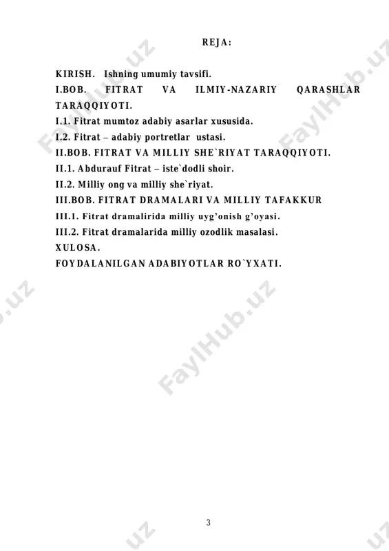 lhom g’aniyev singari olimlar adib ijodining turli qirralarini o`rgandilar. 1988-yilda birinchilardan bo`lib izzat sulton va salohiddin mamjonovning “madaniyatimizning ikki siymosi (fitrat va cho`lpon ijodi haqida ba`zi mulohazalar)” maqolasi nufuzli “o`zbekiston adabiyoti va san`ati” gazetasida bosilib chiqdi. shundan keyin qator maqolalar bilan birga begali qosimovning “istiqlol fidoyilari” ruknidagi “maslakdoshlar” kitobi, hamidulla boltaboyevning “abdurauf fitrat”, “fitrat va jadidchilik”, ilhom g’aniyevning “fitrat. e`tiqod. ijod”, “fitrat va fitratshunoslik” kitoblari bosilib chiqdi. fitrat ijodiga bag’ishlangan dissertatsiyalar yaratildi. 5 bu borada, ayniqsa, fitrat ijodini o`rganishni hali sho`ro siyosati o`z qilichlarini qayrab o`tirgan davrdayoq boshlagan erik karimov, milliy uyg’onish davri adabiyotini sistemali ravishda tadqiq etgan begali qosimov, ijodkor taqdiri va uning asarlariga oid arxiv materiallarini izchil e`lon qilib borayotgan naim karimov, fitrat asarlarining nashr etilishiga bosh-qosh bo`layotgan, fitratning ilmiy faoliyatini doktorlik dissertatsiyasi doirasida tadqiq qilgan hamidulla boltaboyev, adib dramalarini yaxlit holda o`rgangan ilhom g’aniyevlarning xizmatlarini alohida ta`kidlash lozim bo`ladi. xususan, istiqlol qatag’on qilingan adiblar, jumladan, abdurauf fitrat …