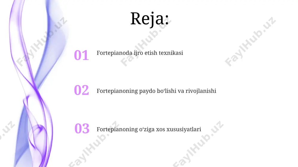 rini, jumladan, mashhur nokturnlari va mazurkalarini fortepiano uchun yaratgan holda, romantik fortepiano musiqasining yirik vakili hisoblanadi. fortepiano uchun yozilgan asarlari bilan mashhur bo'lgan yana bir kompozitor – volfgang amadeus motsart, 1756 yilda avstriyaning salzburg shahrida tug'ilgan va 35 yoshida vafot etgan bo'lsa-da, fortepiano musiqasi tarixiga ulkan hissa qo'shdi. zamonaviy fortepiano va uning turlari qo'shimcha rezonansli qutilar va yangi mexanizmlar tufayli, 19-asrning o'rtalaridan boshlab, piterburg kabi shaharlardagi fortepianoning balandligi va ovozi sezilarli darajada o'zgarib, ancha kuchli va boy bo'ldi. zamonaviy fortepiano, 1700-yillarning oxiridan boshlab italiya va germaniyada paydo bo'lib, 88 ta klavisha va 7 oktava diapazonga ega bo'lgan holda, bugungi kunda turli xil modellarda, masalan, konsert, studiya va uy uchun mo'ljallangan turlarda ishlab chiqariladi. fortepianoning ijrosi fortepiano ijrosi 18-asrning oxiri va 19-asrning boshlarida vena va parij kabi yirik shaharlardagi konsert zallarida keng tarqalgan bo'lib, ijrochilarning texnik mahorati va musiqiy ifodasi uchun yuqori talablar qo'ygan. fortepiano ijrosi uchun yozilgan musiqiy asarlar, xususan …