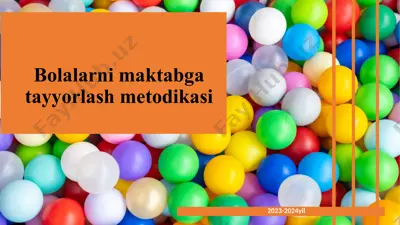 bolalarni maktabga tayyorlash metodikasi — PPTX
