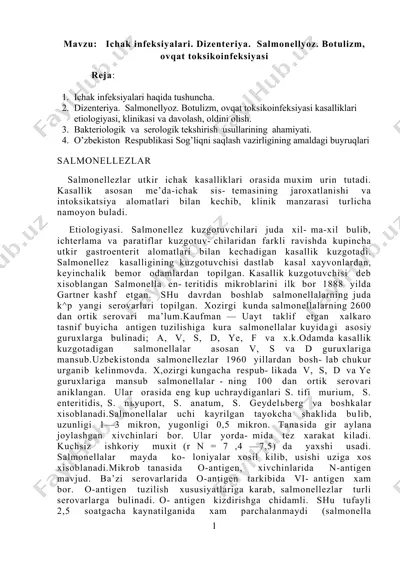 salmonellezlar — DOCX