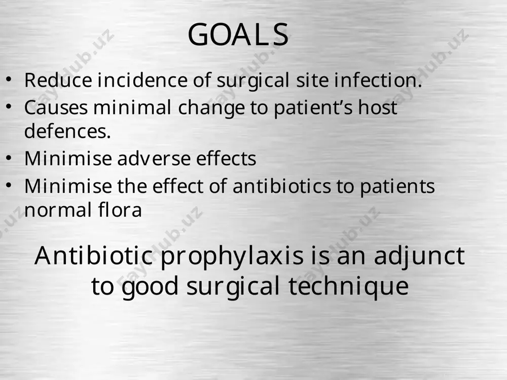 rity of consequences of ssi effectiveness of prophylaxis consequences of prophylaxis avoiding surgical site infection staff should wash their hands between patients. length of patient stay should be kept to minimum antiseptic skin preparation should be standardised. attention to theatre techniques and discipline avoid hypothermia perioperatively and ensure supplemental oxygenation in recovery thank you image2.jpeg image3.jpeg image4.jpeg image1.jpeg