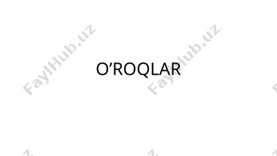 o'rroqlar — PPTX