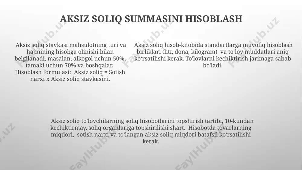 aksiz soliğini hisoblash va byudjetga oʻtkazish tartibi - Page 5