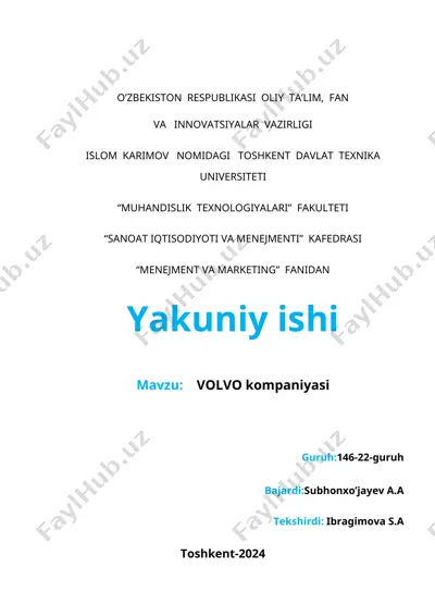 volvo kompaniyasi test matni — DOCX