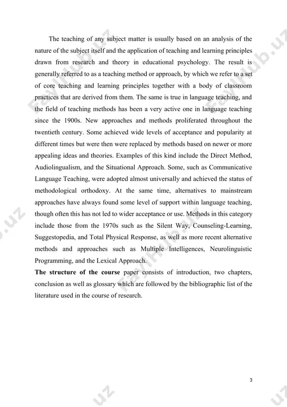 ng, and the lexical approach. the structure of the course paper consists of introduction, two chapters, conclusion as well as glossary which are followed by the bibliographic list of the literature used in the course of research. chapter i. linguistics as a scientific discipline 1.1. the history and importance of studying linguistics linguistics (synonyms - linguistics, linguistics ) is the science of natural human language in general and of all languages ​​of the world as its individual representatives. for many centuries, linguistics has been a part of philology - a science that has studied texts, especially ancient ones. over time, two areas emerged within philology: literary criticism, i.e. the study of literary texts, and linguistics, i.e. learning languages. works on linguistics have been known since antiquity, and the last two centuries have been an era of its active development, as a result of which numerous areas of this science have …