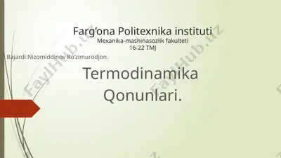 termodinamika — PPTX