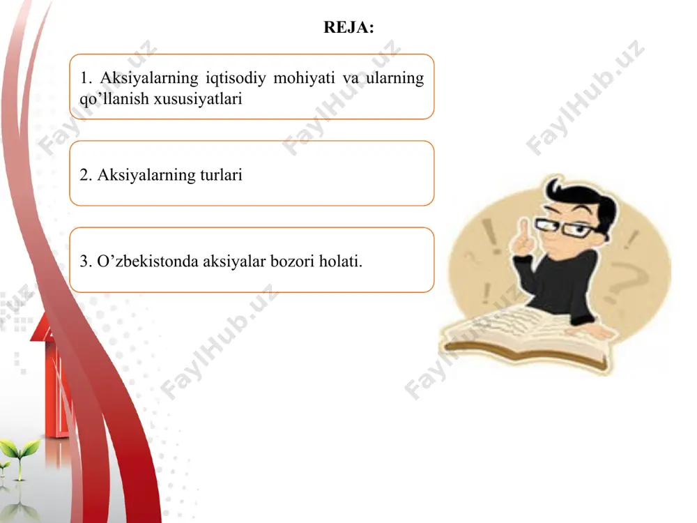 a belgilanadi. imtiyozli aksiyalarga bunday huquqlar berish taqdimotini imtiyozli aksiya egalari ovoz berish huquqiga ega emasliklari va buning uchun imtiyozli aksiya egalariga qandaydir kompensatsiya tariqasida koʻrish mumkin. imtiyozli aksiyalar kumulyativ va nokumulyativ boʻlishi mumkin kumulyativ imtiyozli aksiyalar imtiyozli aksiyalar boshqa turlari orasida keng tarqalgan aksiyalardir. kumulyativ aksiyalar emissiya qilinayotganida jamiyat ustavida belgilanishi lozim boʻlgan ular boʻyicha toʻlanmagan yoki toʻliq toʻlanmagan dividendlar miqdori jamgʻarilib boriladi va keyinchalik toʻlanadi. emitent tomonidan ushbu aksiyalar boʻyicha navbatdagi toʻlanmagan dividendlarni toʻlovni amalga oshirmasligi majburiyatlarni buzganlik deb qaralmaydi. nokumulyativ imtiyozli aksiyalar boʻyicha toʻlanmagan dividendlarni jamgʻarib borish mumkin emas. agar aksiyadorlik jamiyati nokumulyativ imtiyozli aksiyalar boʻyicha dividendlar toʻlashni eʼlon qilmagan boʻlsa, aksiyadorlar hech qanday kompensatsiya (aksiya uchun qoplamalar)siz dividendlarni yoʻqotadi. kumulyativ imtiyozli aksiya egalari jamiyat umumiy yigʻilishlarida oʻz vakolati doirasida barcha masalalarda ovoz berish huquqi bilan kumulyativ aksiyalar boʻyicha toʻlanishi koʻzda tutilayotgan va bu masalaga doir qaror qabul qilish rejalashtirilgan kun tartibidagi masalalarni kurib chiqish va qabul …