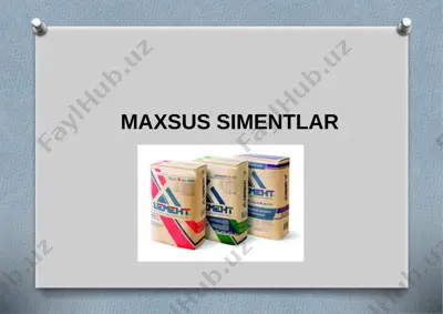 giltuproq tsementlar — PPTX