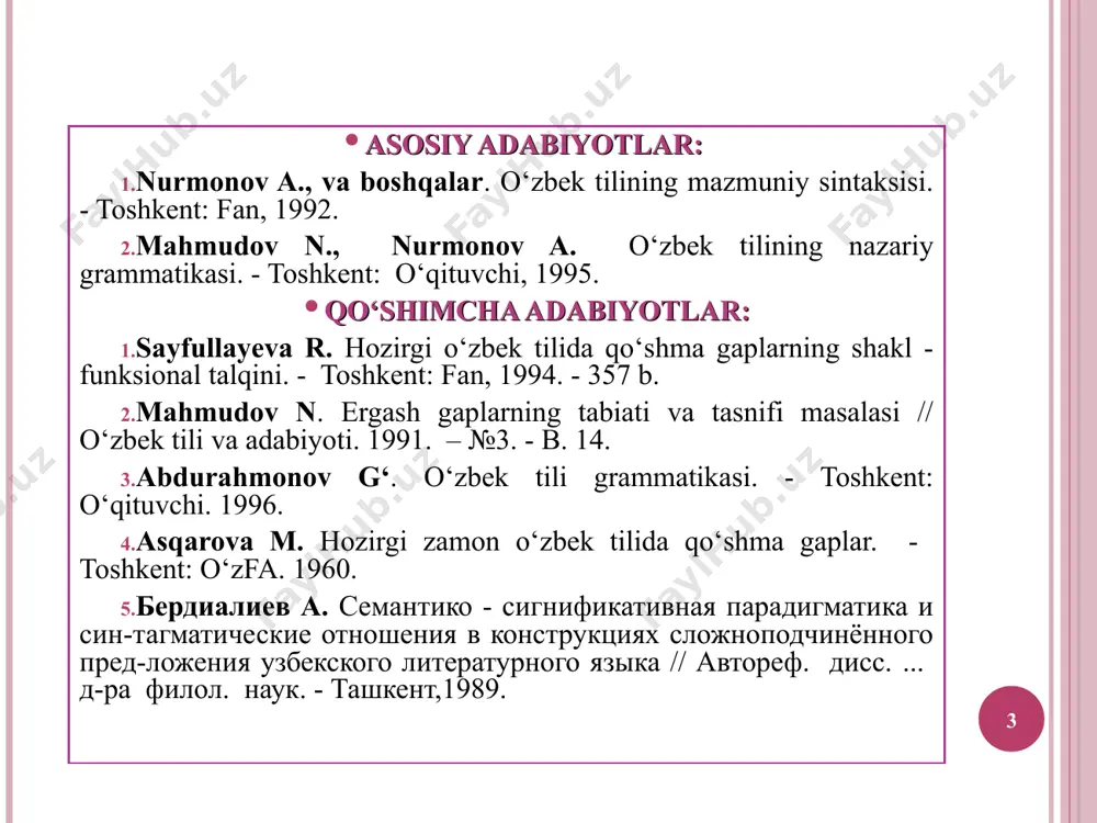 "hozirgi o‘zbek adabiy tili” (qo‘shma gap sintaksisi) - Page 3