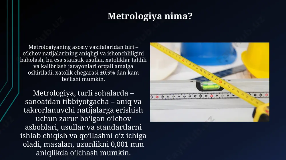 metrologiya faniga oid "o‘lchashlar uning turlari o‘lchash vositalari" - Page 5