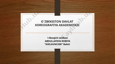 "shelkunchik" baleti — PPT