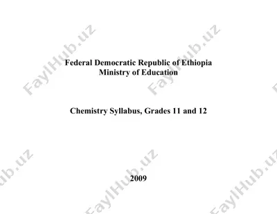 chemistry syllabus for grades 11 and 12 — PDF