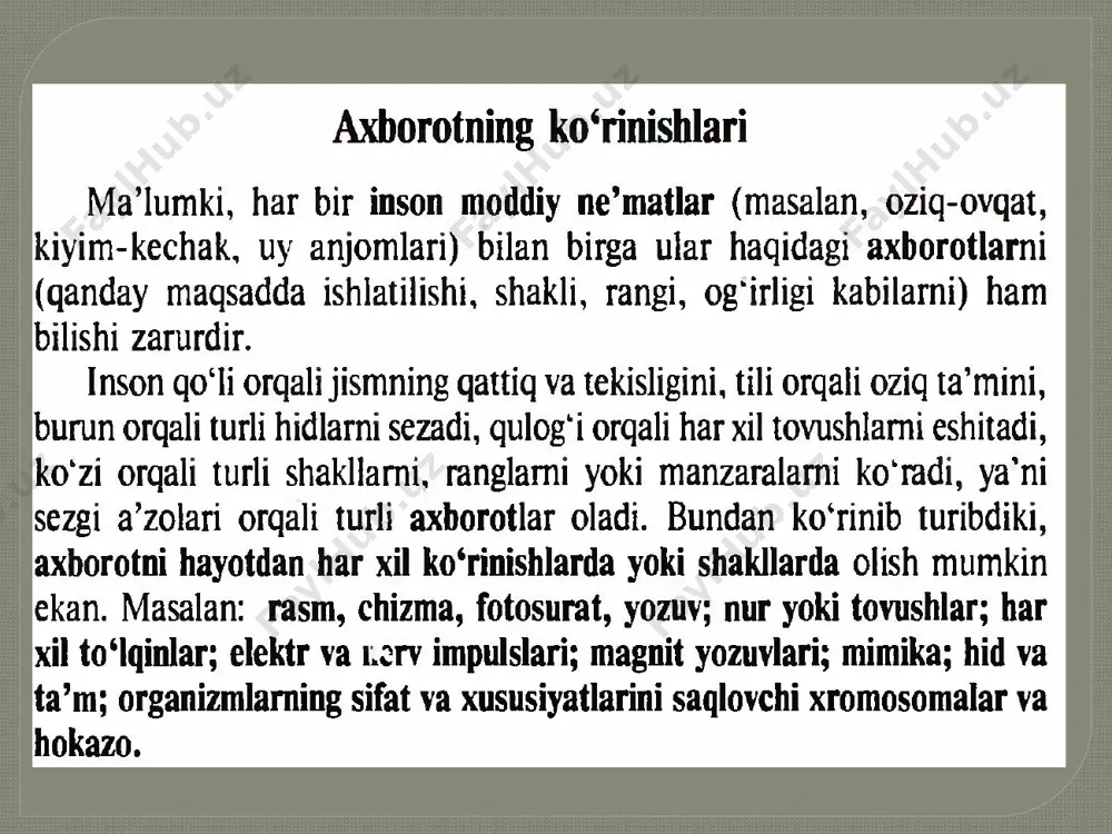 axborotlarni tasvirlash usullari. kodlashtirish - Page 2