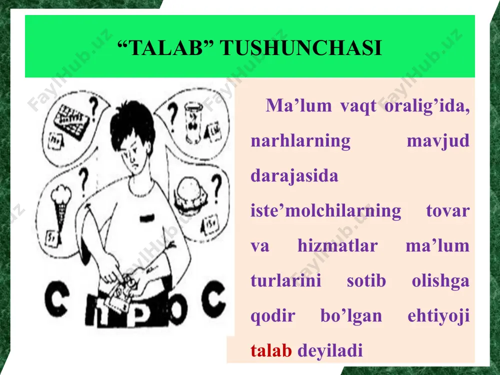 talab, taklif va bozor muvozanati" - Page 4