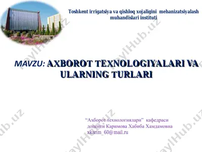axborot texnologiyalari — PDF