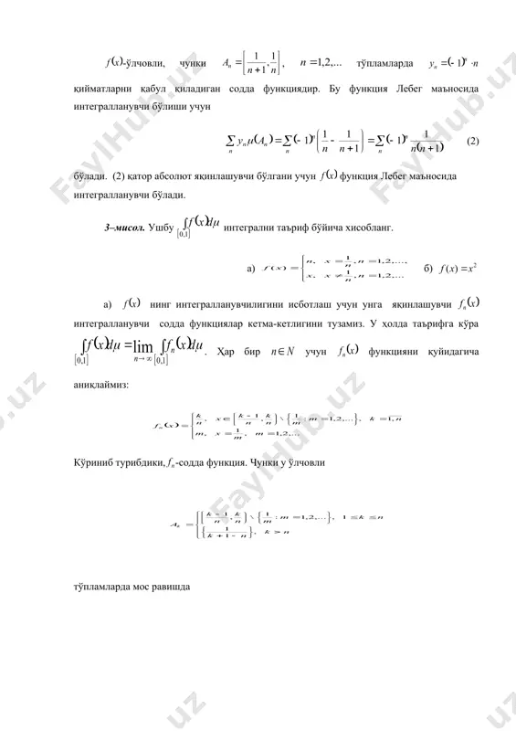 ] 1 , 0 [ , ) 0 , [ , 1 ln 0 0 2 2 x dt e x dt t x f x t x p ( ) ] 3 , 3 [ , 1 3 - î + - = x x x x f ( ) ] , [ , cos 2 p p - î + = x x x x f ( ) ï î ï í ì î î + - î + = ] 3 , 2 [ , 1 ) 2 , 1 [ , 2 ) 1 , 1 [ , 1 2 x x x x x x f ( ) ï î ï í ì î î - î = ] , 1 [ , ) 1 , 0 [ , 0 ) 0 , [ , cos 2 p p x x x x x x …