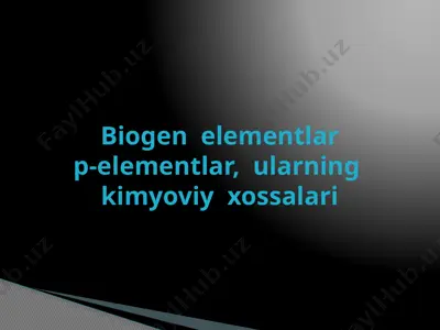 biogenelementlar — PPTX