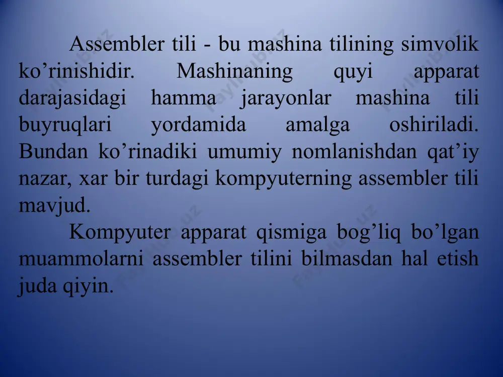 assembler tilining asosiy tushunchalari - Page 4