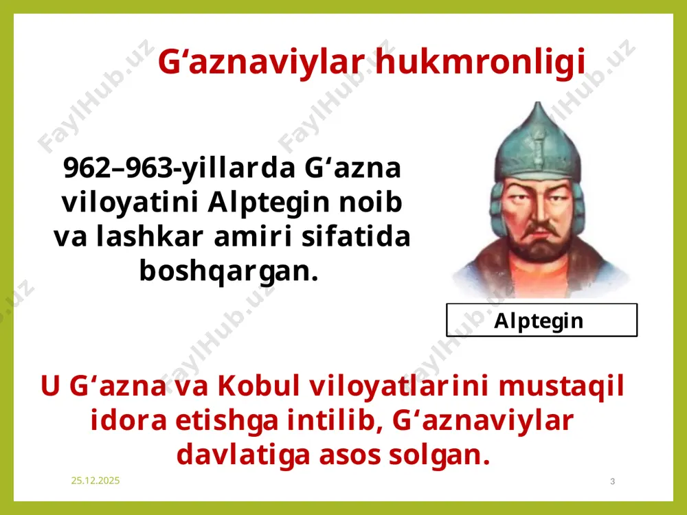g'aznaviylar davlatining milliy davlatchiligimiz tarixida turgan o'rni - Page 3