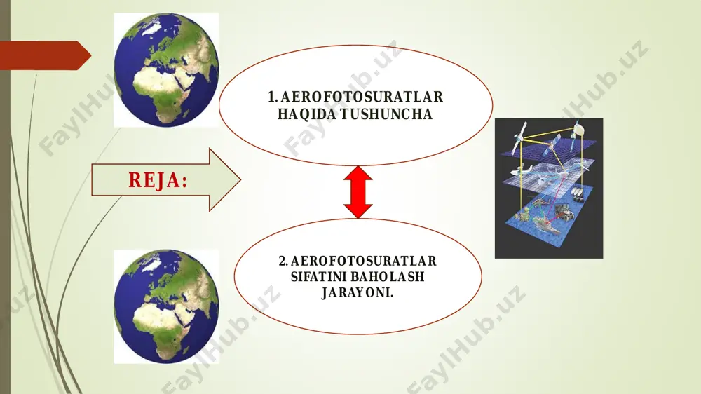 r bajarila boshlanadi. masalan quyidagi rasmlar tarqatiladi. foydalanilgan adabiyotlar ro’yhati 1. m.s. akbarov, d.k. muxitdinov “fotogrammetriya va suratlarni deshifirovkalash” toshkent-2008. 2. 1.н.д.ильинский, а.и.обиралов, а.а.фостиков «фотограмметрия дешифрирование снимков» м.недра 1986 3. internet ma’lumotlari: www.google.uz. http://www.google.uz/