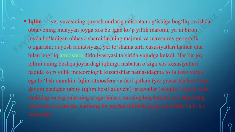 iqlim va ob-havo tushunchlari - Page 4