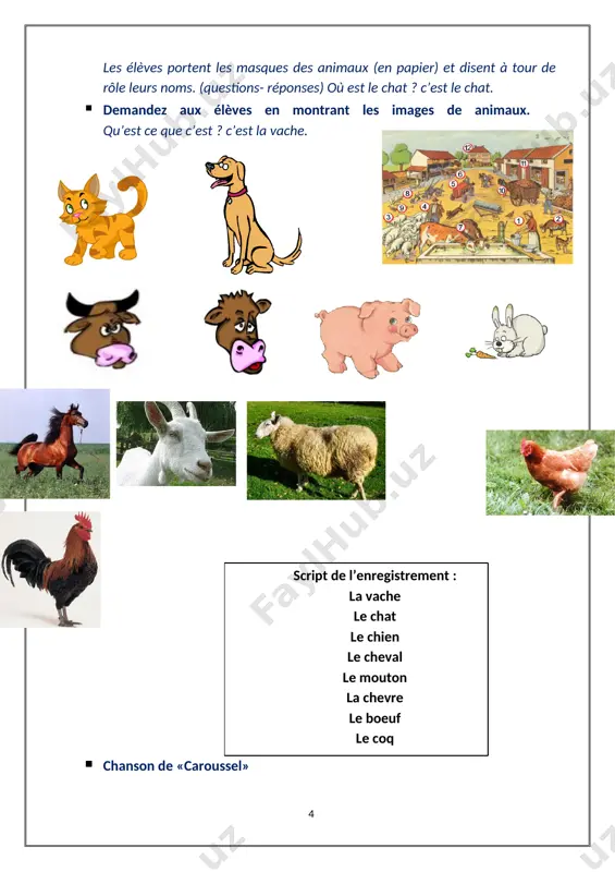 fiche pédagogique 1-sinf -animaux - Page 4