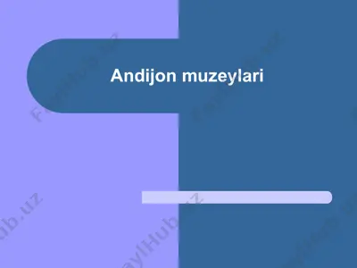 andijon muzeylari — PPT