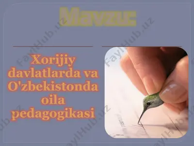 xorijiy davlatlarda o'zbekiston davoilasi pedagogikasi — PPTX
