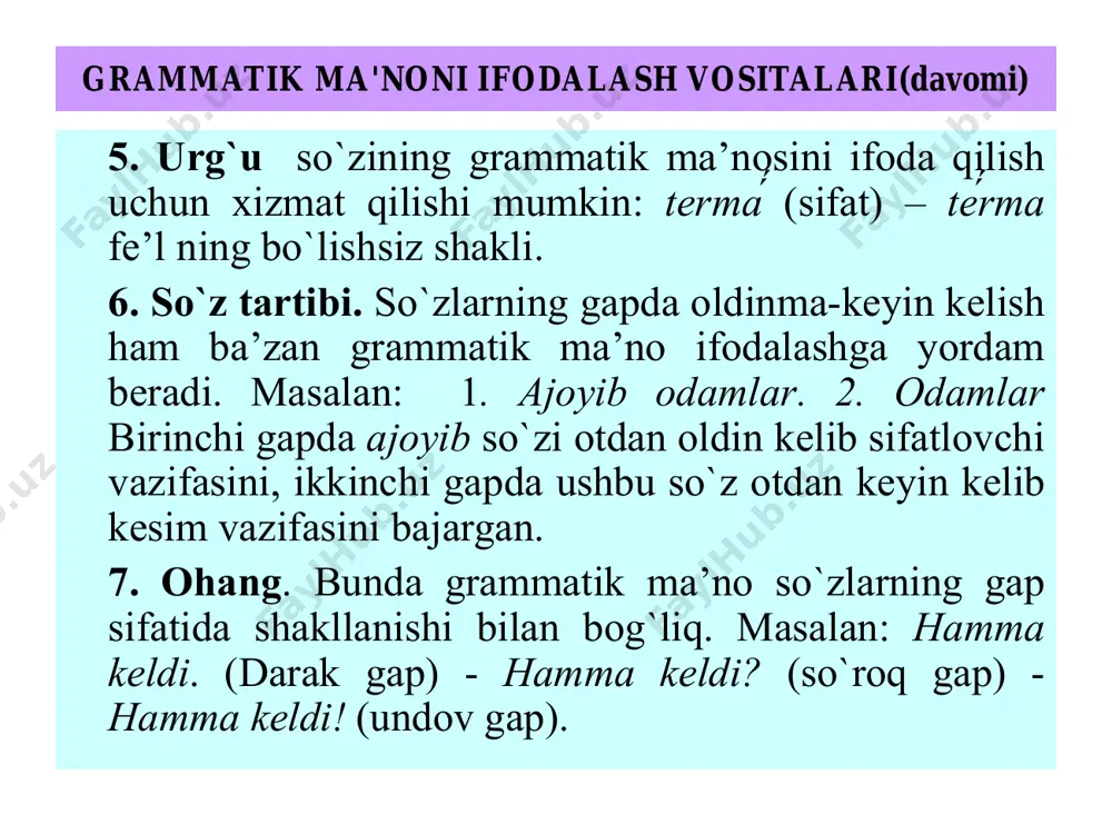 grammatika haqida ma'lumotlar - Page 5