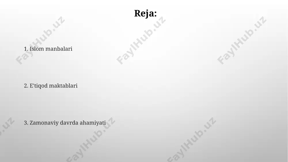 y va boshqalar ash'ariylik x asrda abu al-hasan al-ash'ariy tomonidan asos solingan bo'lib, aql va vahiyning uyg'unligiga urg'u beradi, bu aqidaviy masalalarni hal qilishda muhim yondashuvdir. moturidiylik ix asrda abu mansur al-moturidiy tomonidan shakllantirilgan, aqlning rolini yanada kuchaytiradi va erkin iroda masalasida ash'ariylikdan farq qiladi. aqida maktablarining farqlari ash'ariylik va moturidiylik aqida maktablari aql va naqlning nisbatida farqlanadi; ash'ariylar naqlga ustunlik berishsa, moturidiylar aqlga ko'proq e'tibor qaratadi, 10-11 asrlarda shakllangan. salafiylik aqida maktabi qur'on va sunnatni zohiriy ma'noda tushunishga urg'u beradi va 3 avlod (sahoba, tobein, tabatobein) amallariga ergashishni muhim deb biladi. zamonaviy dunyoda aqidaning ahamiyati aqida zamonaviy dunyoda 1.8 milliard musulmonning kundalik hayotida axloqiy kompas vazifasini o'taydi, xulq-atvorni yo'naltiradi va ma'naviy barqarorlikni ta'minlaydi. globallashuv sharoitida aqida turli madaniyatlardan bo'lgan musulmonlar o'rtasida 5 ta asosiy ustun orqali birlik hissini shakllantiradi, hamjihatlikni mustahkamlaydi va ziddiyatlarni kamaytiradi. aqida va global muammolar aqida va global muammolar o'rtasidagi bog'liqlik 21-asrda diniy ekstremizmning 10 dan …