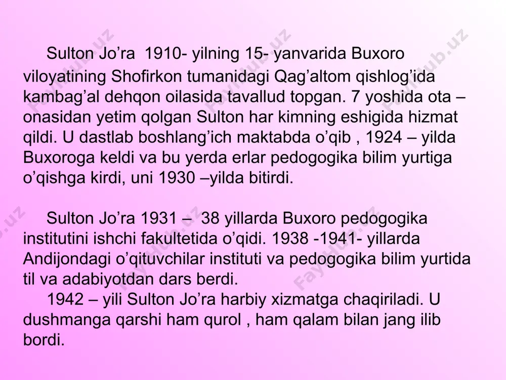 lanishiga mos tarzda gapirtiriladi va o’ziga xos joyga qo’yiladi. bu hol kitobxonda aniq tasavvur xosil qiladi. bu esa shoirning pedogogik va badiiy mahoratini egizak holda namoyish qiladi. shoir she’rda o’xshatishdan ham ustalik bilan foydalanib, undov belgisini mirzaterakka, nuqtani koptokka; so’roq belgisini o’roqqa, zirak taqqan quloqqa, vergulni kichik to’qmoqqa, qo’shtirnoqni qiziqchilarga, tireni gugurtga o’xshatib, shoirona tasvirlaydi. gapda esa nuqta “fikrlarning stansiyasiga”, vergul “fikrlarning raz’ezdi”ga o’xshatiladi. bunday o’xshatishlar tinish belgilari qoidasini oson o’zlashtirishga yordam beradi. so’roq belgisi: uqtingizmi? yetadimi? bormi savol? yoki o’zim so’rayinmi sizdan savol? vergul: gar undalma gapda kelsa qoq o’rtada, uning ikki yonboshida men jo’rttaga, “qani endi undalmaxon, qochib boqchi” – deb bo’lurman yubormayin unga soqchi, gar undalma gap so’ngida kelsa, u choq, undan oldin qo’yilarman, tushun o’rtoq! qo’shtirnoqlar: mana rais: - “vaqt tamom, to’xtangiz!” deb qoldiku, mayli, endi yo’q gapimiz. tire: biroq shartim – so’z qolmasin o’lda – jo’lda. sulton jo’ra yosh do’stlari uchun yirik poetik asarlar ham …