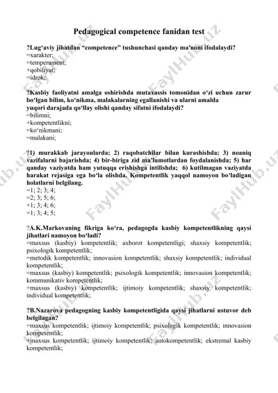 pedagogical competence fanidan test — DOC