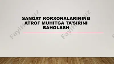 atrof muhitni ta'sirini baholash — PPTX