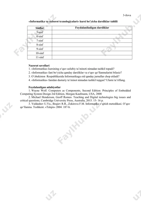 o'quv-metodik ta'minot va uning tahlili - Page 5