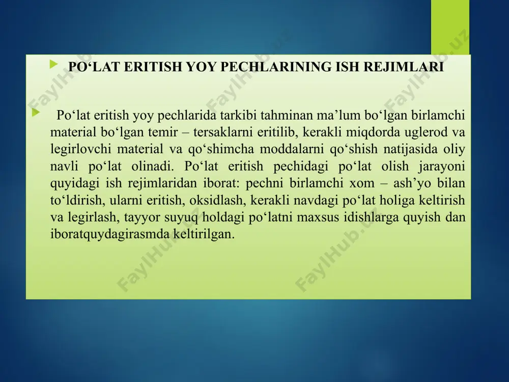 elektr texnologik qurilmalarning ish rejimlari - Page 5