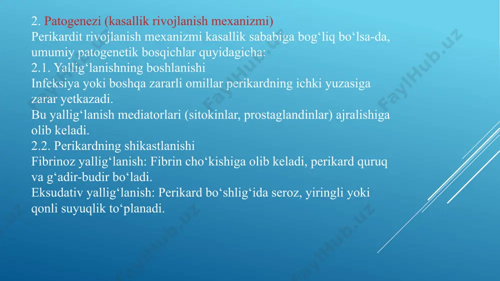 perikard kasalliklari. etiologiyasi va patogenezi - Page 5