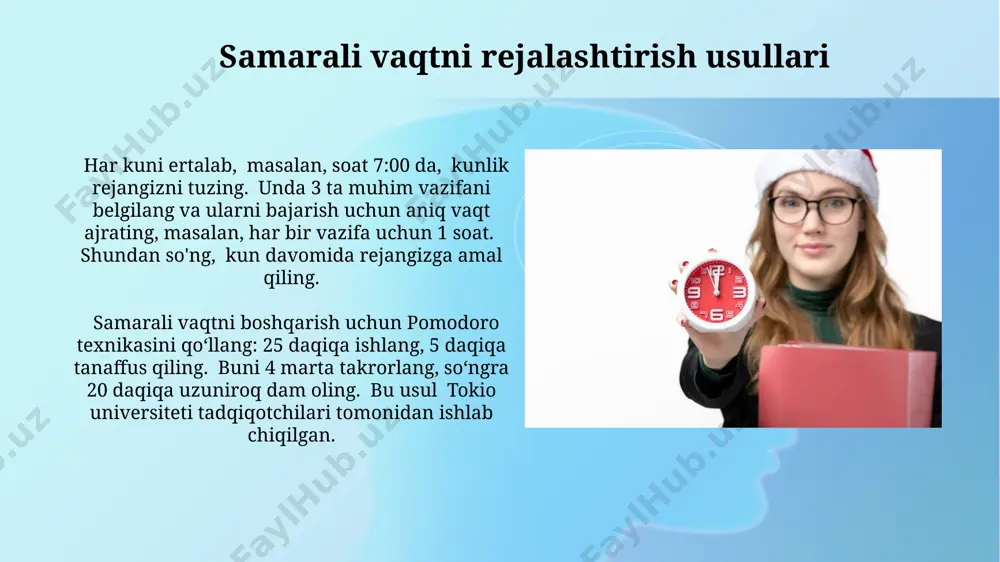 ta'lim olish jarayonida vaqtni boshqarish ko‘nikmalari - Page 5