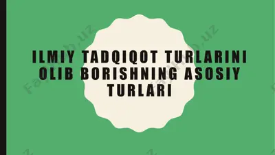 ilmiy tadqiqot turlari — PDF