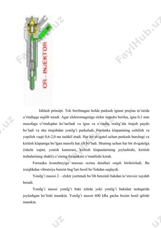 injektorli dvigatellarning zamonaviy yonilg’i purkash tizimi - Page 5