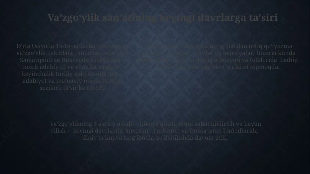 markaziy osiyoda voizlik san'ati rivoji - Page 5