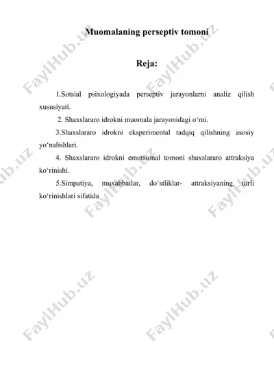 muomalaning perseptiv tomoni — DOC