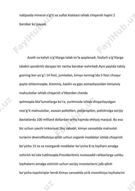 shiga asoslangan. ekstraksiya murakkab fizik-kimyoviy jarayon bo'lib, moddaning bir-biri bilan aralashmaydigan ikki suyuqlik orasida taqsimlanishi va massalar ta’siri qonunlariga bo'ysunadi. analizda suvli eritmalardan moddalar organik erituvchilar yordamida ekstraksiya qilib olinadi. ekstraksiyada ishlatiladigan asosiy tushunchalar: ekstraksiya reagent — toza organik erituvchi yoki biror reagent sifatida aniqlanadigan moddani suv fazasidan ajratib (siqib) chiqaruvchi modda. ekstrakt — suv fazasidan ekstraksiya qilingan, ya’ni ajratib olingan modda. reekstraksiya — ekstraksiyaga teskari jarayon. reekstragent — ekstrakdan suv fazasiga o'tgan eritma. reekstrakt — alohida olingan suv fazasidagi ekstrakt. ekstragentning fizik yoki ekstraksiyalash xossasini yaxshilash, ba’zan suyultirish uchun inert organik erituvchilar ishlatiladi. erigan a moddaning ikki faza orasida taqsimlanishi, erigan modda konsentratsiyasini bir fazada oshib, ikkinchi fazada kamayishi demakdir. 2.2 elektrokimyo elektrokimyo — fizik kimyoning tarkibida ionlari bo’lgan sistemalarni (eritmalar, suyukdanmalar va qattiq elektrolitlar), shuningdek, 2 faza chegarasida zaryadli zarralar (ionlar va elektronlar) ishtirokidagi jarayonlar va hodisalarni o’rganadigan bo’limi. odatda, fazalardan biri metall yoki yarimo’tkazgich, ikkinchisi esa eritma …